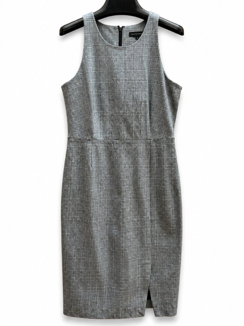 Grey Glen Plaid Banana Republic Sheath Dress Size 8